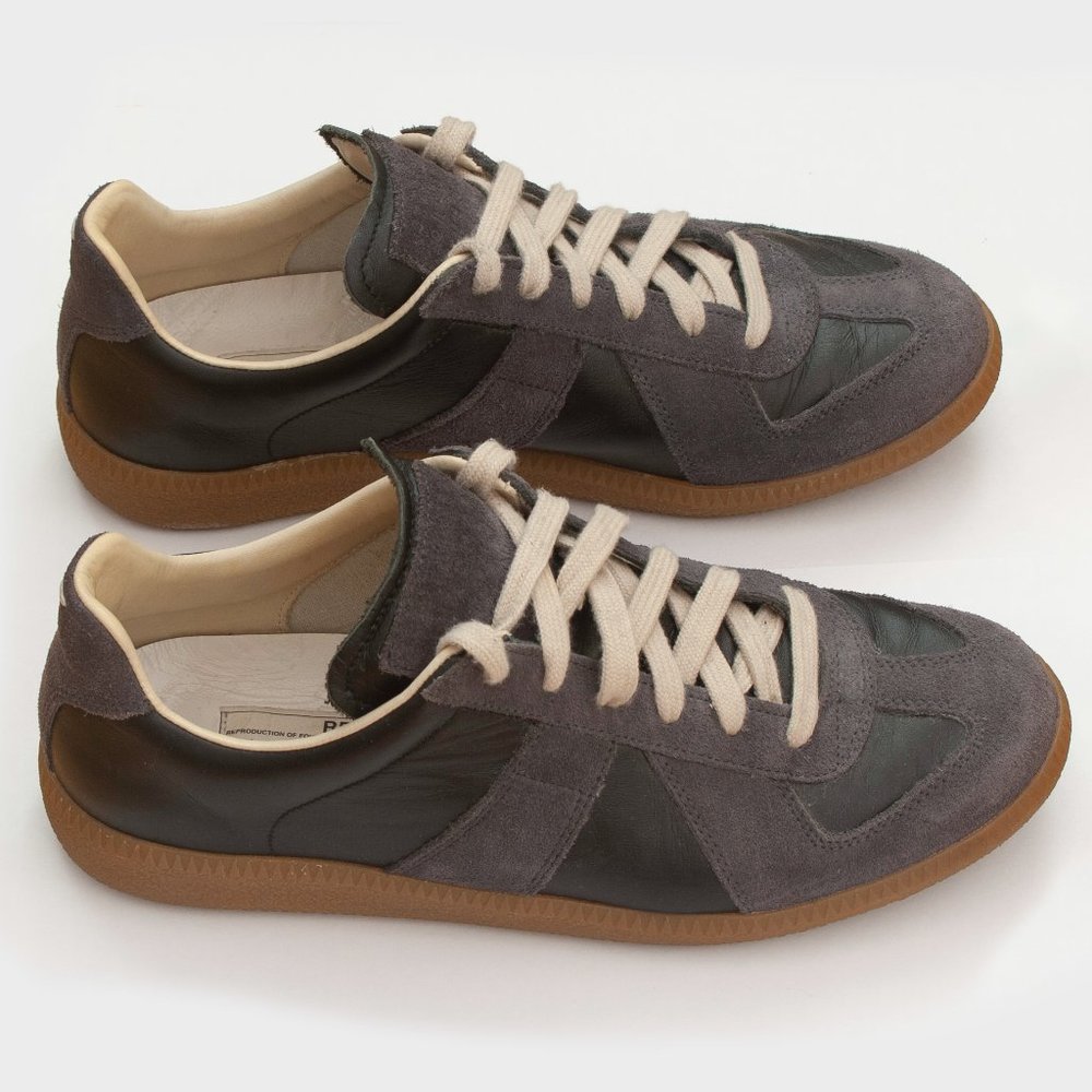 *SOLD* MAISON MARGIELA Replica Leather Suede Sneakers Trainers Made in Italy